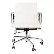Эргономичное кресло Eames Ribbed Office Chair EA 117, белая кожа