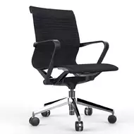 Эргономичное кресло Soho Design Prov LB черная сетка, база хром