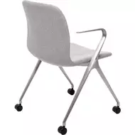 Эргономичное кресло Soho Design Hanson Meeting серая ткань / матовый алюминий