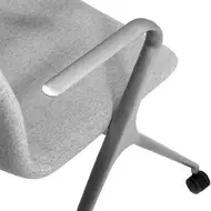 Эргономичное кресло Soho Design Hanson Meeting серая ткань / матовый алюминий