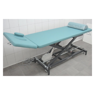 Стационарный массажный стол Fysiotech Medistar X-1 63 см, зелёная/рама серая, отверстие/заглушка