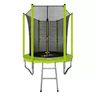 Батут Arland 6FT с внутренней страховочной сеткой и лестницей, светло-зеленый