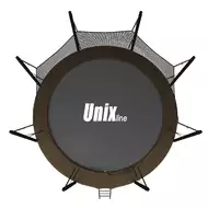 Батут UNIX line Black&Brown 12 ft, внутр. сетка