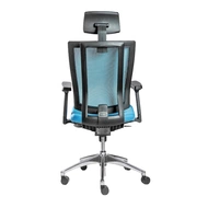 Эргономичное кресло Falto PROMAX PMX11KALM-AL/BL-BL (каркас черный, спинка сетка синяя, сиденье ткань синяя)