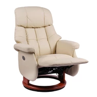Кресло-реклайнер Relax Lux Electro S16099RWB Кожа ( 061 CREAM  / 029WALNUT)