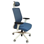 Эргономичное кресло Falto SOUL SOL-01WAL/BL-BL (каркас белый, спинка синяя, сиденье синие)