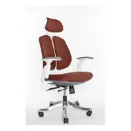 Ортопедическое кресло Falto ORTO-BIONIC A92-2W Fabrik-WH-RED (каркас светлый / ткань RED)