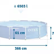 Каркасный бассейн Intex 28210, 366 x 76 см, 6503 л