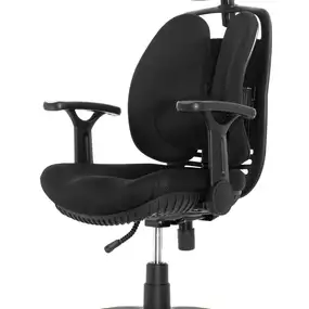 Ортопедическое кресло Falto Inno Health (двойная динамичная спинка, ткань, чёрный)