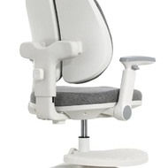 Детское кресло Falto KIDS MAX DUO-P, ППУ латекс, спинка корсет, подножка, подлокотник 3D, обивка (серый)