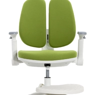 Детское кресло Falto KIDS MAX DUO-P, ППУ латекс, спинка корсет, подножка, подлокотник 3D, обивка (зелёный)
