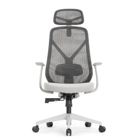 Эргономичное кресло Falto Kuraj (поясничный упор, сетка, ткань, серый)