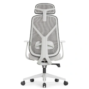 Эргономичное кресло Falto Kuraj (поясничный упор, сетка, ткань, серый)