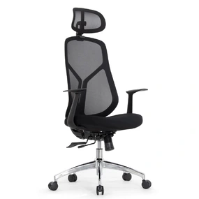 Эргономичное кресло Falto КУРАЖ LUX (сетка, ткань, чёрный)