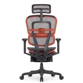 Геймерское кресло Falto Ergohuman 2 Ultra Game с подножкой (наклон вперёд, сетка, чёрный с красным)