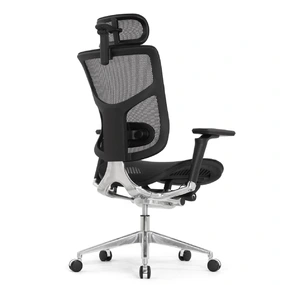 Эргономичное кресло Falto Star Office Ergo 2 (2D поясничный упор, 5D подголовник, сетка, ткань, чёрный)