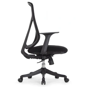 Эргономичное кресло Falto Кураж (без подголовника, сетка, ткань, черный)
